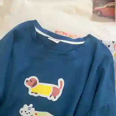 静英鸾 圆领卡通动物休闲舒适甜美风可外穿家居服睡衣套装 女款