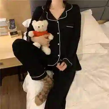 静英鸾 舒适简约长袖可外穿开衫家居服睡衣礼盒 女款