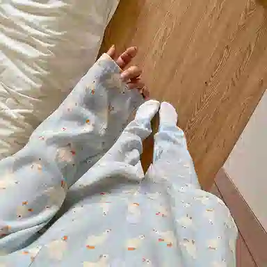 静英鸾 云朵棉长袖长裤翻领开衫可爱卡通大白鹅家居服秋冬季睡衣套装 女款