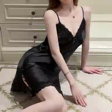 静英鸾 舒适简约休闲风格吊带纯欲家居服睡裙 女款