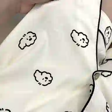 静英鸾 夏季女休闲短袖三件套宽松简约印花家居服睡衣套装 女款