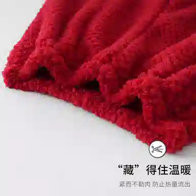 静英鸾 舒适简约加绒加厚宽松长裤柔软家居服睡裤 女款