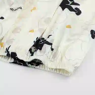 静英鸾 冰丝长袖长裤翻领开衫可爱卡通家居服秋冬季睡衣套装 女款