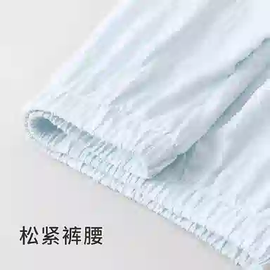 静英鸾 休闲甜美可爱简约蓝翻领亲肤舒适可外穿家居服睡衣套装 女款
