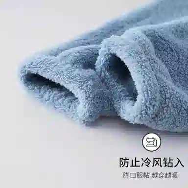静英鸾 舒适简约加绒加厚宽松长裤柔软家居服睡裤 女款
