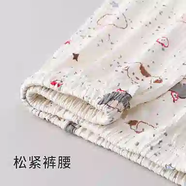 静英鸾 休闲简约可爱卡通小动物亲肤舒适可外穿家居服睡衣套装 女款