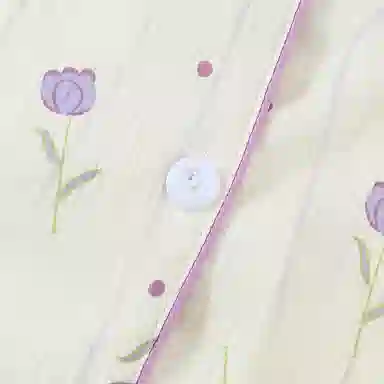 静英鸾 带胸垫休闲时尚简约甜美可爱卡通郁金香亲肤舒适可外穿家居服睡衣套装 女款