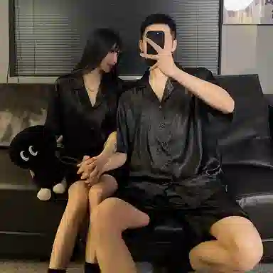 静英鸾 翻领竹子简约风休闲舒适家居服睡衣套装 男女同款