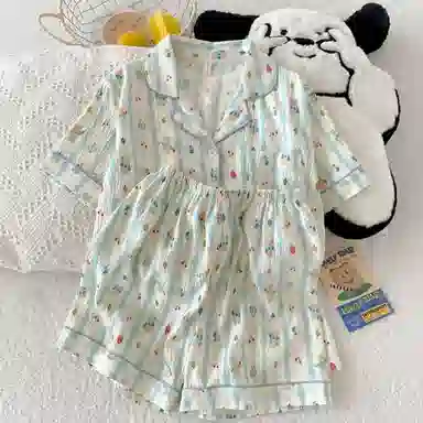 静英鸾 甜美卡通小熊休闲可爱风家居服可外穿睡衣套装 女款
