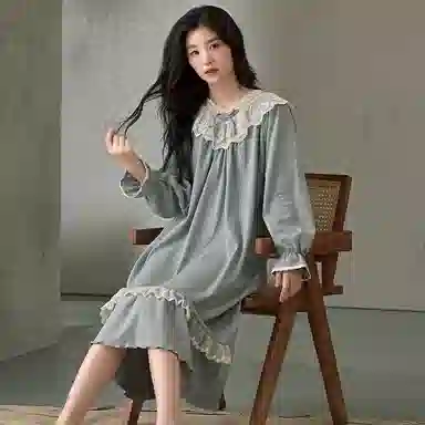 静英鸾 带胸垫甜美可爱简约时尚柔软舒适小清新家居服睡裙 女款