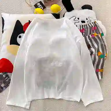 静英鸾 圆领卡通可爱人物甜美风休闲舒适家居服秋季睡衣套装 女款