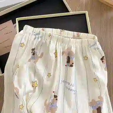 静英鸾 舒适简约休闲轻便透气可外穿开衫家居服睡衣套装 女款