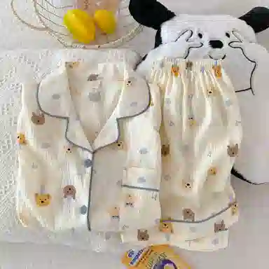 静英鸾 夏季薄款卡通甜美风休闲舒适家居服睡衣套装 女款