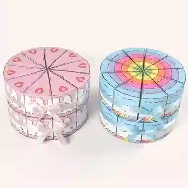 公主恋人 可爱创意三角形蛋糕形状 派对包装盒 其他手工制作