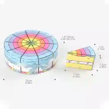 公主恋人 可爱创意三角形蛋糕形状 派对包装盒 其他手工制作