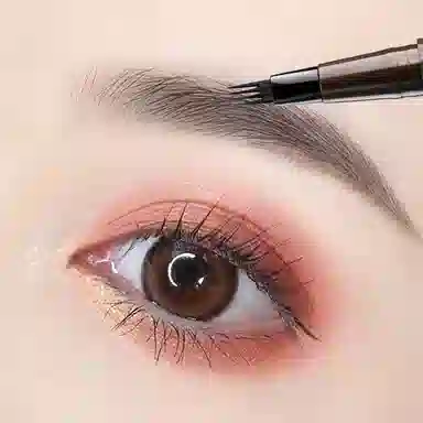 谜草集 四叉水眉笔自然原生眉新手防汗不脱妆 棕色灰色黑色 防水持久易上色防晕染