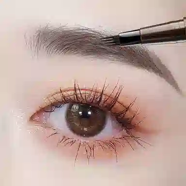 谜草集 四叉水眉笔自然原生眉新手防汗不脱妆 棕色灰色黑色 防水持久易上色防晕染