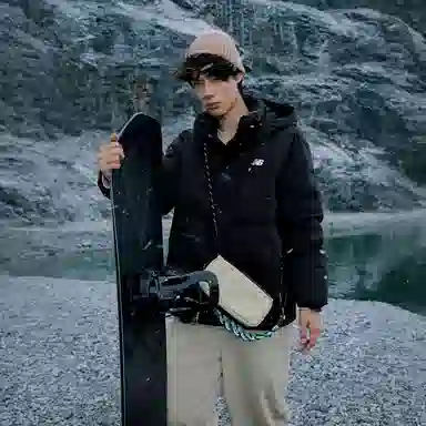 New Balance Loose Fit Detachable Hood Down Jacket