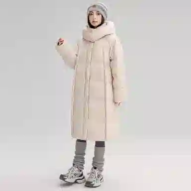 鸭鸭 【简约百搭】长款韩系纯色学生党通勤休闲厚款羽绒服 女款