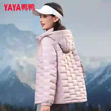 鸭鸭 秋冬休闲百搭短款连帽舒适保暖外套羽绒服 女款