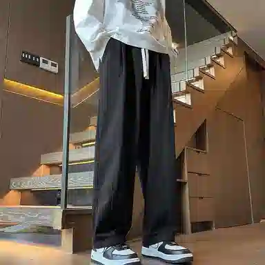 寻星记 日系复古休闲长裤宽松舒适工装裤 男女同款