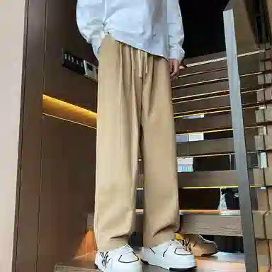 寻星记 日系复古休闲长裤宽松舒适工装裤 男女同款
