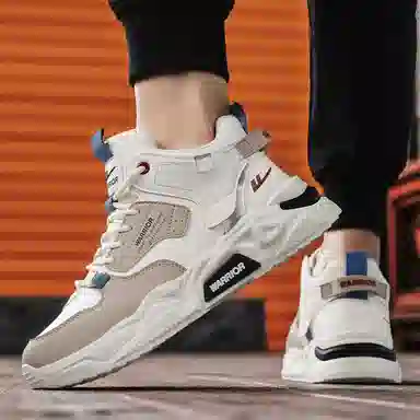 Warrior High Top Casual Sneakers Khaki