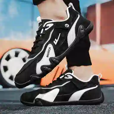 Warrior Mid Casual Sneakers Black White