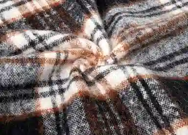 红豆 经典格纹时尚保暖礼盒装 定制卡片代写 涤纶 绒线围巾 男女同款情侣款