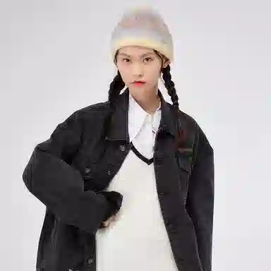 红豆 冬季保暖渐变彩虹扎染针织 腈纶 绒线帽 男女同款情侣款