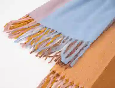 红豆 高品质百搭柔软时尚简约礼盒装 定制卡片代写 涤纶 绒线围巾 男女同款情侣款