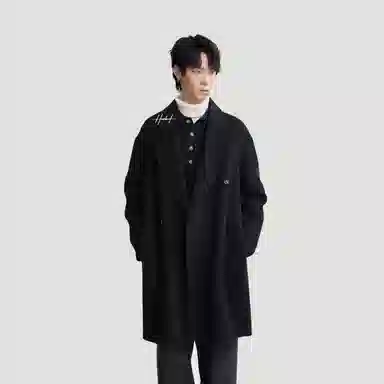 HERBEL Classic Double-Breasted Wool Coat