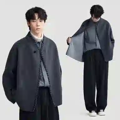 HERBEL Cashmere Silk Coat Single Button