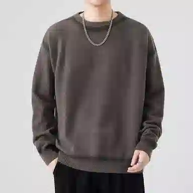 八哥 美式复古潮流时尚宽松休闲百搭个性创意工艺柔软舒适无性别主义日常通勤户外运动长袖针织衫 男女同款