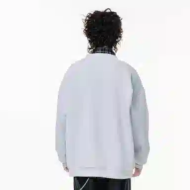 八哥 美式复古高街基础款纯色舒适休闲百搭宽松设计感经典亲肤柔软纽扣慵懒开衫针织衫 男女同款