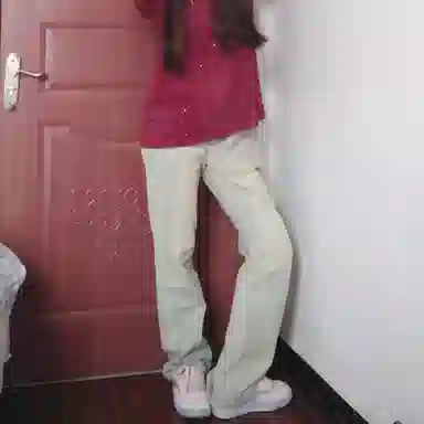 八哥 美式经典高街潮流做旧水洗废土风高级感窄版出街通勤柳叶弯刀时尚百搭微喇裤显高显瘦中腰设计秋冬裤子男牛仔裤 男女同款