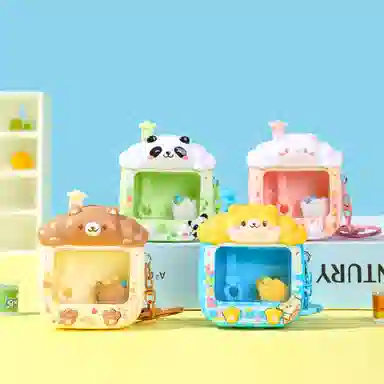 觅香 动物抓娃娃机解压 卡通可爱挂饰钥匙扣挂件 创意整蛊玩具