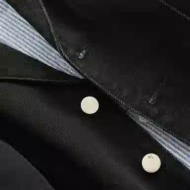 宫奴 日系休闲潮牌复古水洗做旧宽松灯芯绒翻领牛仔西装 男女同款