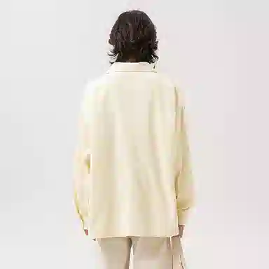 宫奴 日系复古灯芯绒潮牌宽松简约百搭拼接工装长袖衬衫 男女同款