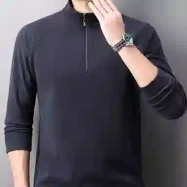 Laoyeche Half-Zip Mock Neck Sweatshirt