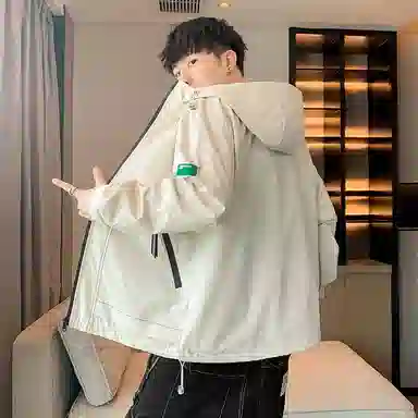 洋气先生 美式潮牌撞色拼接带帽开衫设计痞帅长袖上衣休闲舒适防风保暖耐磨日常通勤户外徒步无性别主义简约百搭连帽工装外套夹克 男女同款