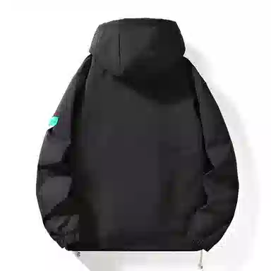 洋气先生 洋气美式复古系列潮牌连帽纯色设计痞帅高级感加绒长袖上衣休闲舒适防风日常通勤徒步无性别主义简约百搭工装外套夹克 男女同款