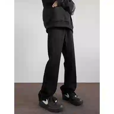 洋气先生 美式复古高街纯色废士风高级感微喇弯刀窄版设计中腰痞帅显高显瘦修身日常通勤垂感休闲直筒牛仔裤 男女同款