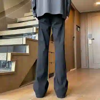 洋气先生 美式高街复古磨白水洗做旧时尚直筒中腰垂感宽松简约休闲百搭柔软亲肤平整抗皱微喇显高显瘦氛围感基础款牛仔裤 男女同款