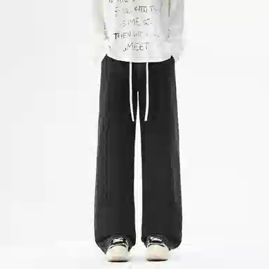 邦固依品 美式高街水洗做旧挺阔有型复古长裤休闲宽松百搭日常通勤旅游舒适透气经典阔腿显高垂感直筒牛仔裤 男女同款