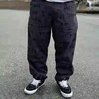 POLAR SKATE CO Sad Notes Surf Pants Graphite Black