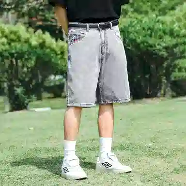 MIND ERROR Denim Shorts