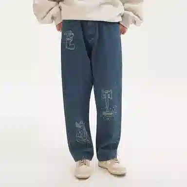 MIND ERROR Graphic Jeans