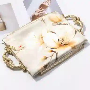 一米画纱 新潮国风优雅大方花卉图案柔软丝绸高档舒适真丝长巾东方丝语系列 桑蚕丝 丝巾 女款