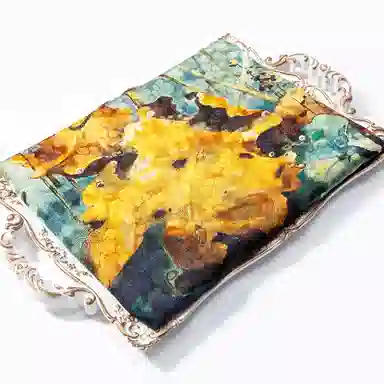 一米画纱 国风古典花卉真丝高级感提花浪漫色彩长巾外出轻盈飘逸披肩 桑蚕丝 丝巾 女款